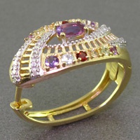 گوشواره چند جواهر بسیار عالی با الماس مانی زنانه 