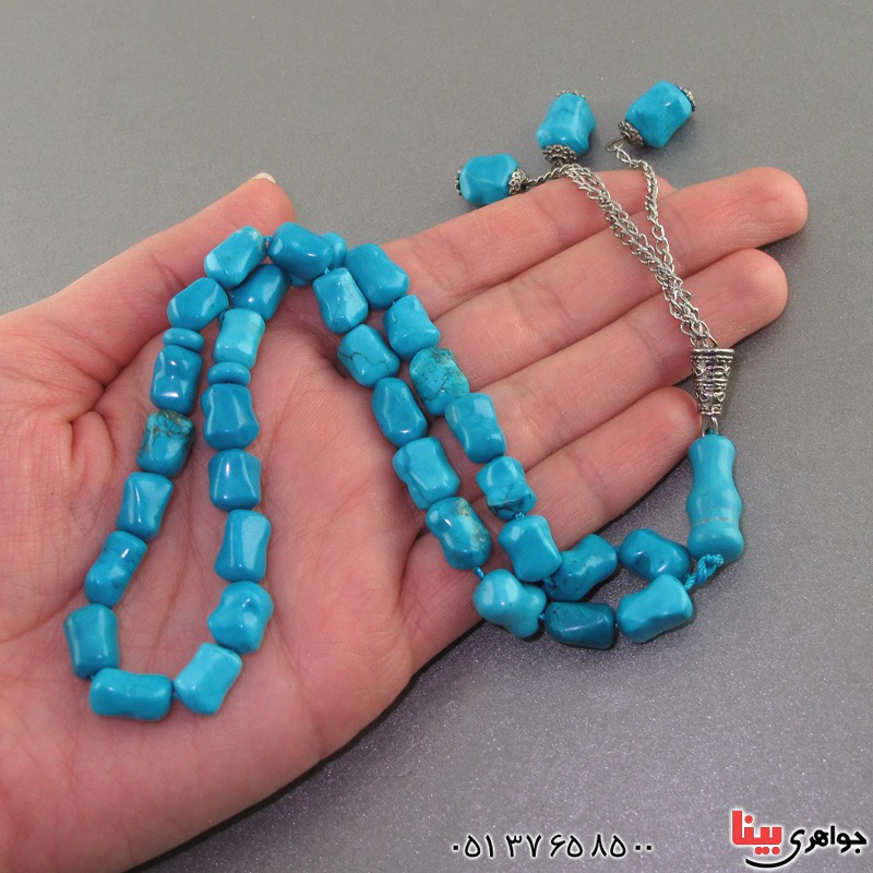 تسبیح فیروزه آمریکایی ۳۳ دانه ای درشت تک _کد:16559