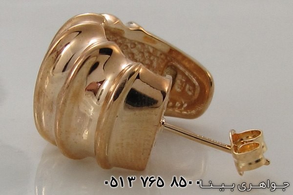 گوشواره نقره روکش آب طلا سایز بزرگ
