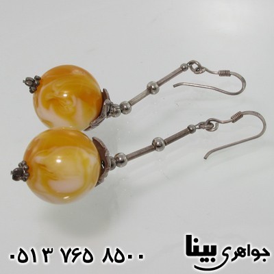 گوشواره کهربا گوی