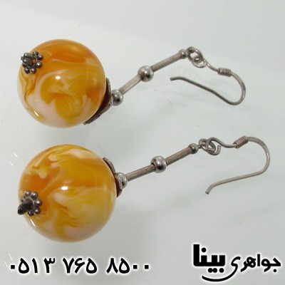 گوشواره کهربا گوی
