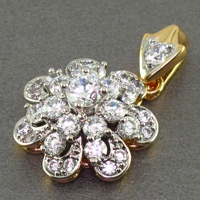 گردنبند الماس مدل گل 