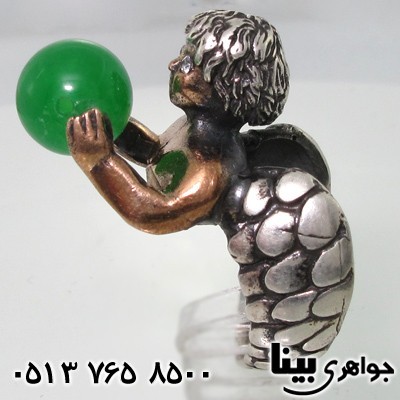 انگشتر یشم طرح فرشته