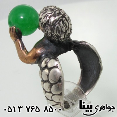 انگشتر یشم طرح فرشته