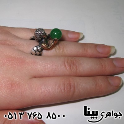 انگشتر یشم طرح فرشته