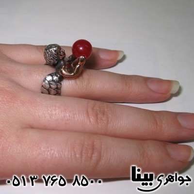 انگشتر جید طرح فرشته