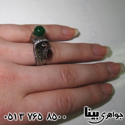 انگشتر چند جواهر عثمانی گوی و اشک