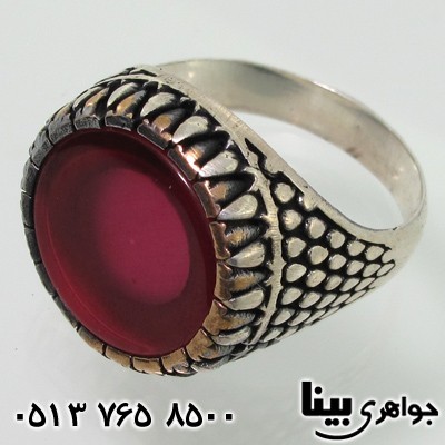 انگشتر یاقوت سرخ طرح بوته
