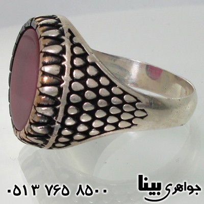 انگشتر یاقوت سرخ طرح بوته