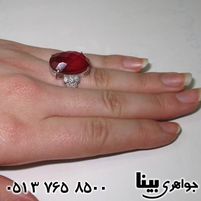 انگشتر یاقوت سرخ پنج گل