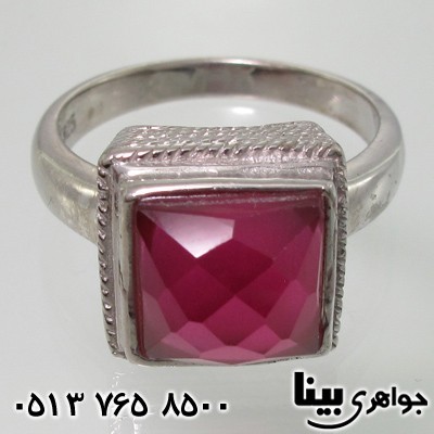 انگشتر یاقوت سرخ مربعی