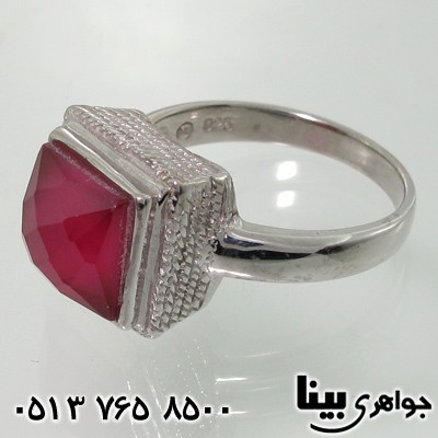 انگشتر یاقوت سرخ مربعی