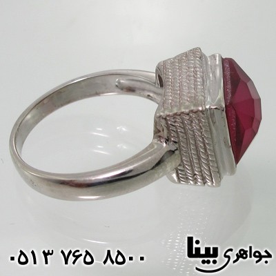 انگشتر یاقوت سرخ مربعی