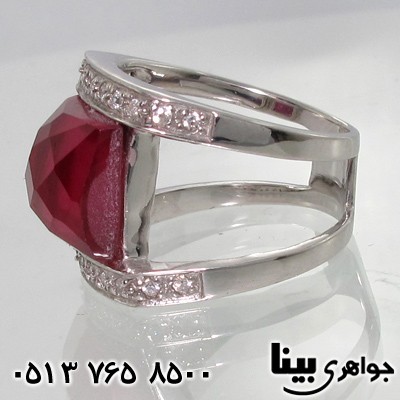 انگشتر یاقوت سرخ دو حلقه