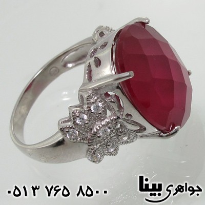 انگشتر یاقوت سرخ طرح شاپرک