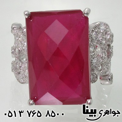 انگشتر یاقوت سرخ طرح پیچک