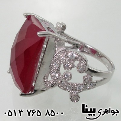 انگشتر یاقوت سرخ طرح پیچک