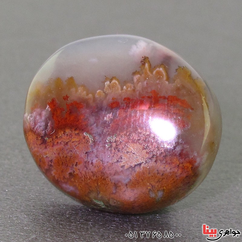 نگین انگشتر عقیق دریایی منظره ای سه بعدی عالی _کد:16997