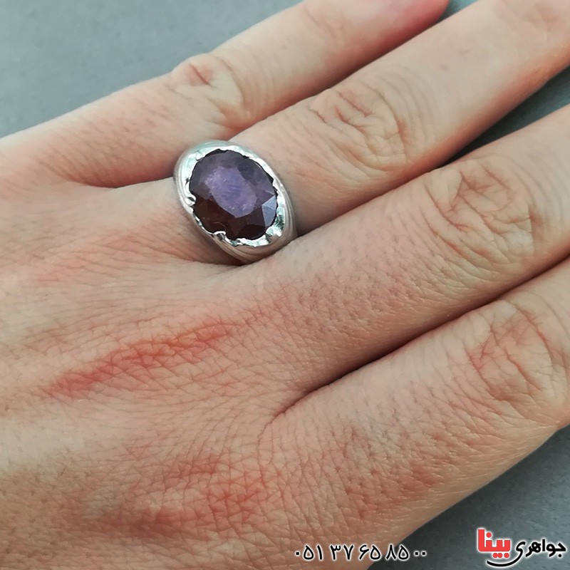 انگشتر یاقوت سرخ مردانه نگین درشت خاص _کد:17021