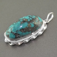 گردنبند فیروزه درشت خوشرنگ 