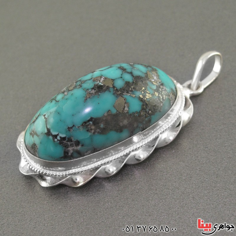 گردنبند فیروزه درشت خوشرنگ _کد:2565