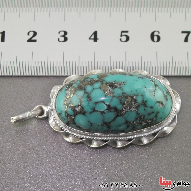 گردنبند فیروزه درشت خوشرنگ _کد:2565