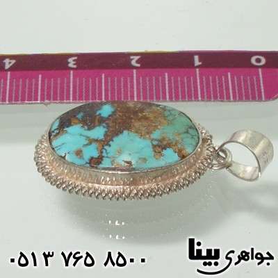 گردنبند فیروزه نیشابوری درشت طرح فنری