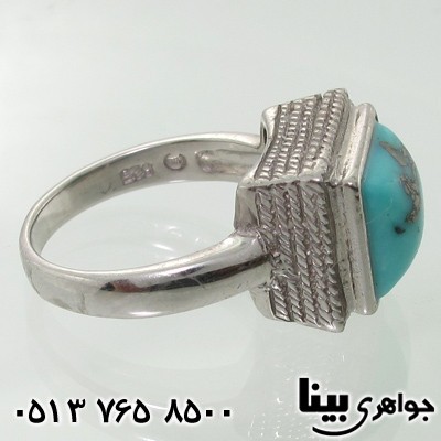 انگشتر فیروزه نیشابوری مربعی