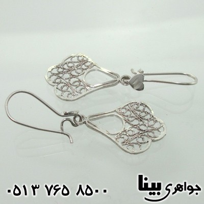 گوشواره نقره ملیله کاری طرح گلبرگ