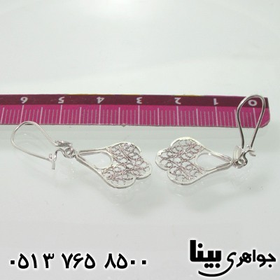 گوشواره نقره ملیله کاری طرح گلبرگ