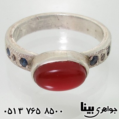 انگشتر عقیق یمنی نگین بیضی
