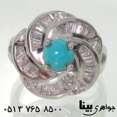 انگشتر فیروزه نیشابوری طرح رز