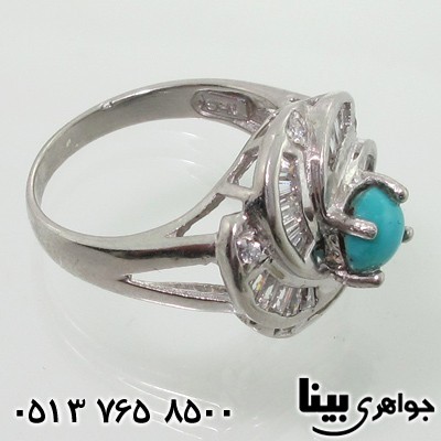 انگشتر فیروزه نیشابوری طرح رز