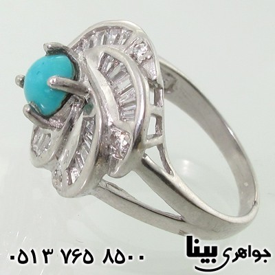 انگشتر فیروزه نیشابوری طرح رز
