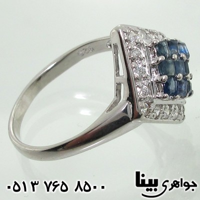 انگشتر یاقوت کبود لوزی