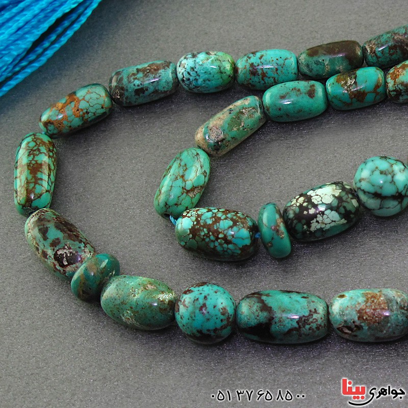 تسبیح فیروزه نیشابوری ۳۳ دانه ای بسیار عالی فاخر _کد:2574