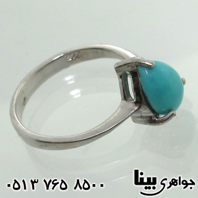 انگشتر فیروزه طرح اشک
