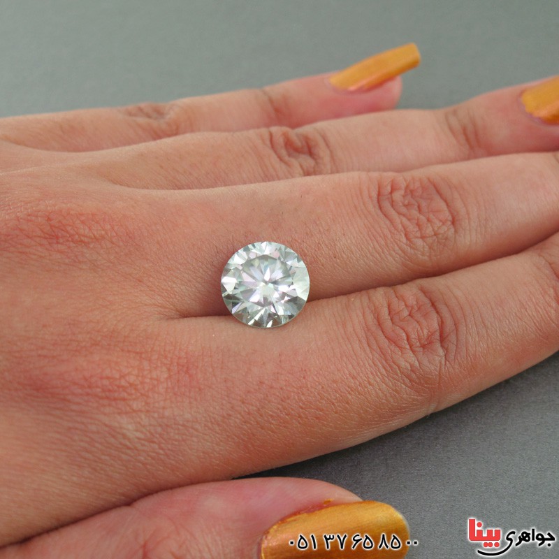 نگین انگشتر الماس روسی ( موزانایت ) سفید درخشان و زیبا _کد:2595