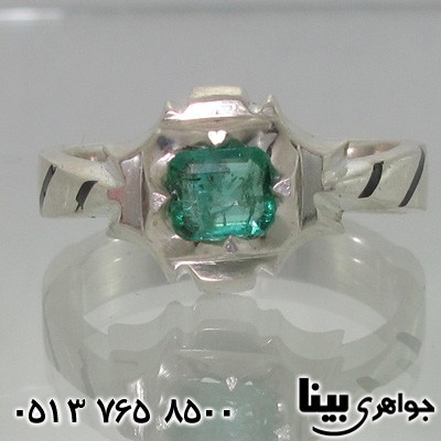 انگشتر زمرد زامبیایی 3 خط