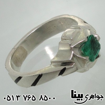 انگشتر زمرد زامبیایی 3 خط