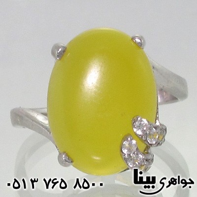 انگشتر عقیق زرد شرف الشمس مارپیچ