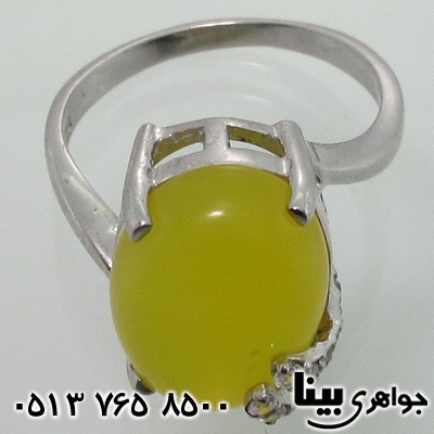 انگشتر عقیق زرد شرف الشمس مارپیچ