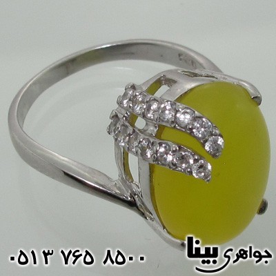 انگشتر عقیق زرد شرف الشمس مارپیچ