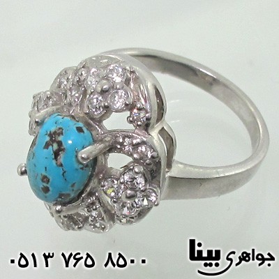 انگشتر فیروزه چهار گل