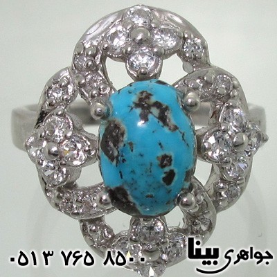 انگشتر فیروزه چهار گل