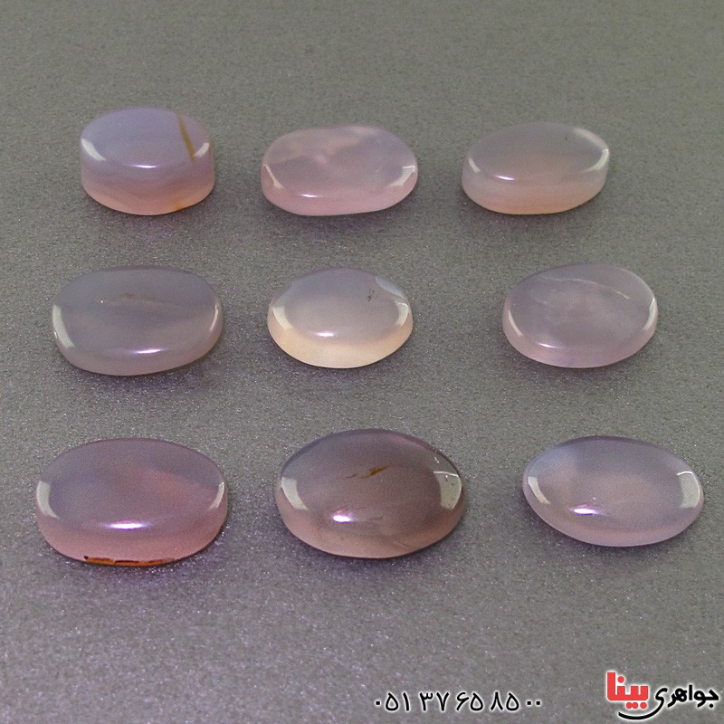 نگین انگشتر عقیق یمنی کبود 9 تایی عالی و خوشرنگ _کد:17615