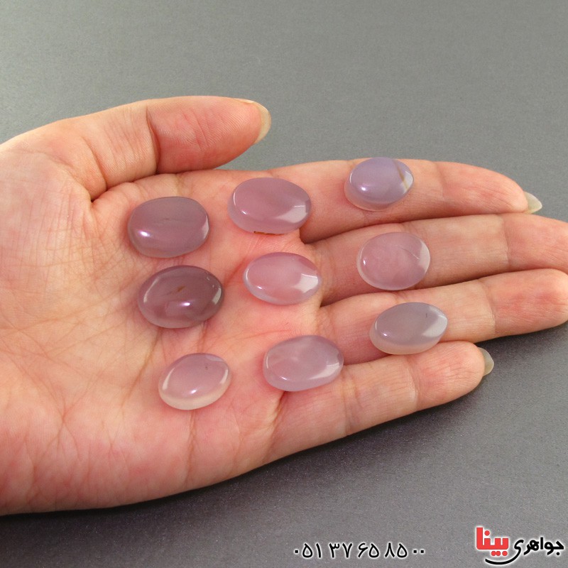 نگین انگشتر عقیق یمنی کبود 9 تایی عالی و خوشرنگ _کد:17615