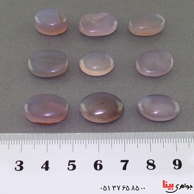 نگین انگشتر عقیق یمنی کبود 9 تایی عالی و خوشرنگ _کد:17615