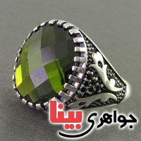 انگشتر نقره مردانه طرح زبرجد انگشتر نقره مردانه طرح زبرجد