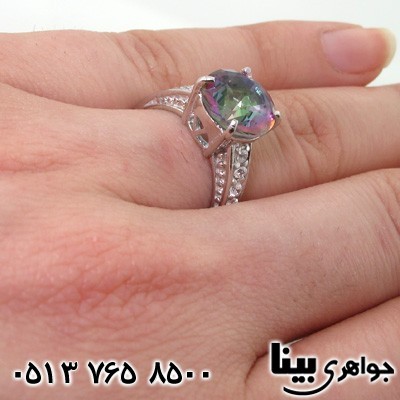 انگشتر توپاز هفت رنگ